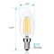 Luxrite B11 LED Light Bulbs 7W (100W Equivalent) 800LM 4000K Cool White Dimmable E12 Candelabra Base 6-Pack LR21636-6PK - alternate 8